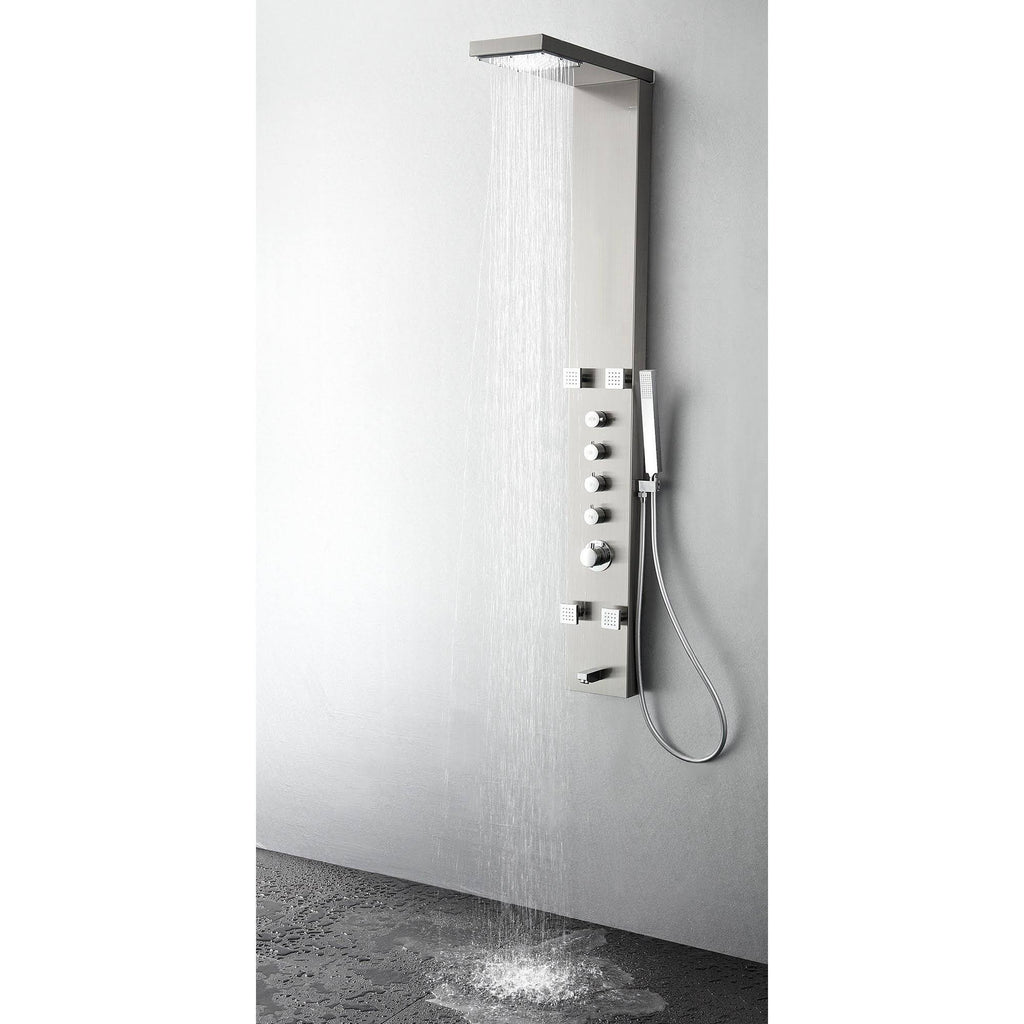 Stainless Steel Thermostatic Shower Massage Panel M636