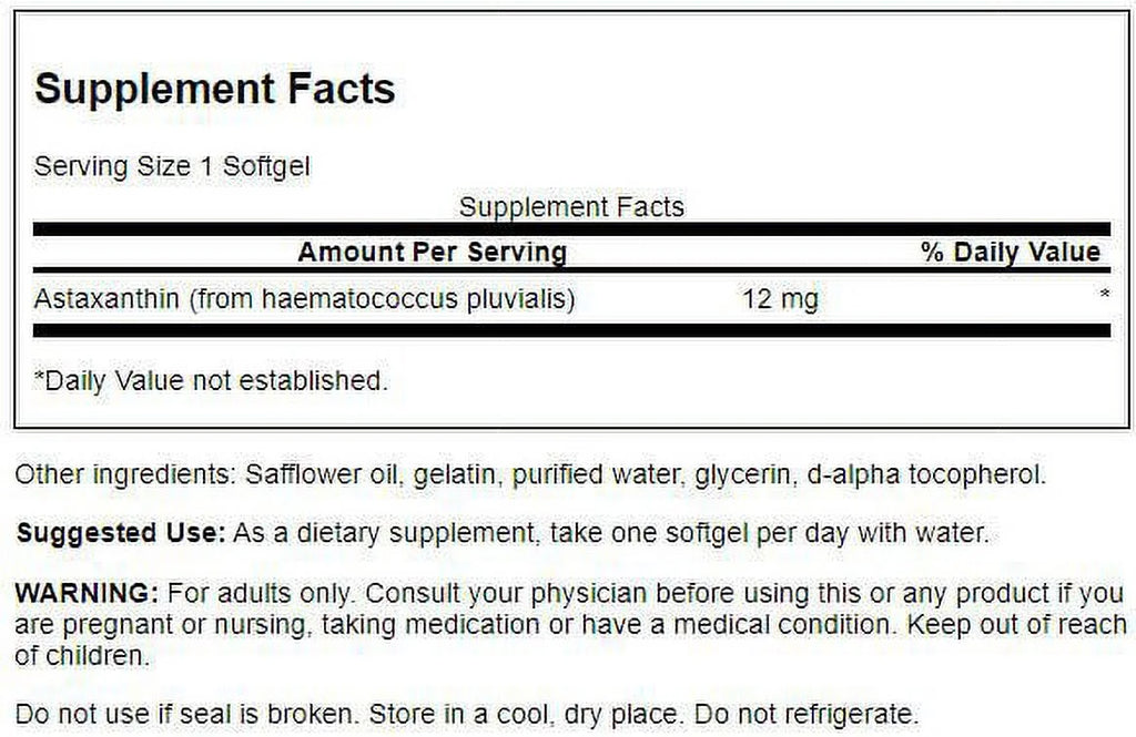 Astaxanthin 12 mg 3 Pack Y177908