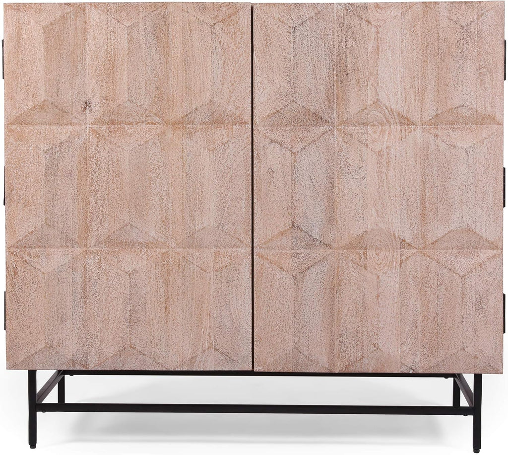 White Washed Black Cabinet R4361
