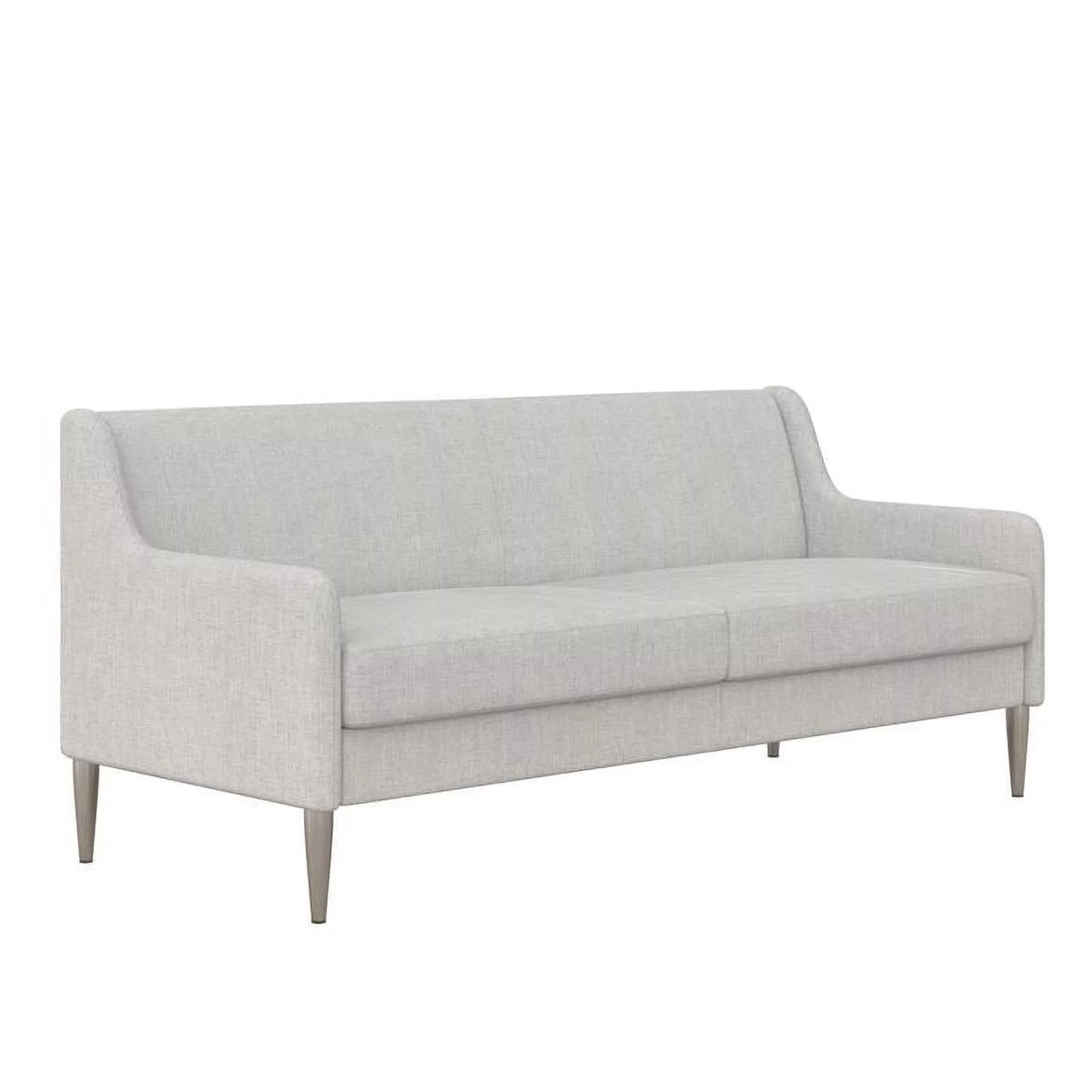 Light Gray Linen Sofa with Steel Legs L3043