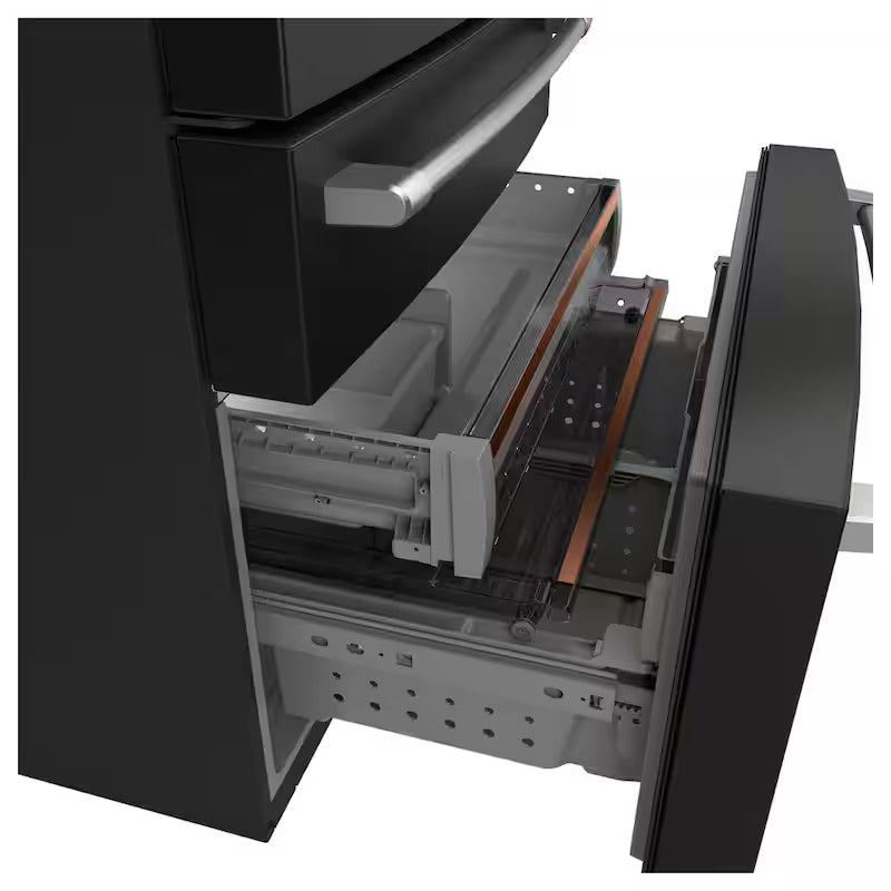 28.7 cu. ft. Smart Four Door French Door Refrigerator in Matte Black Q62194