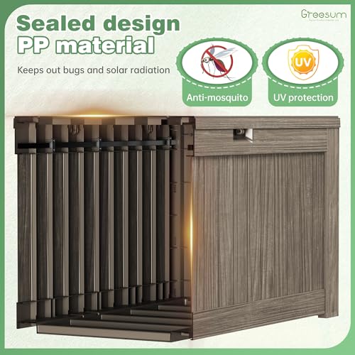 Black 120 Gallon Outdoor Storage Box with Lock K48571