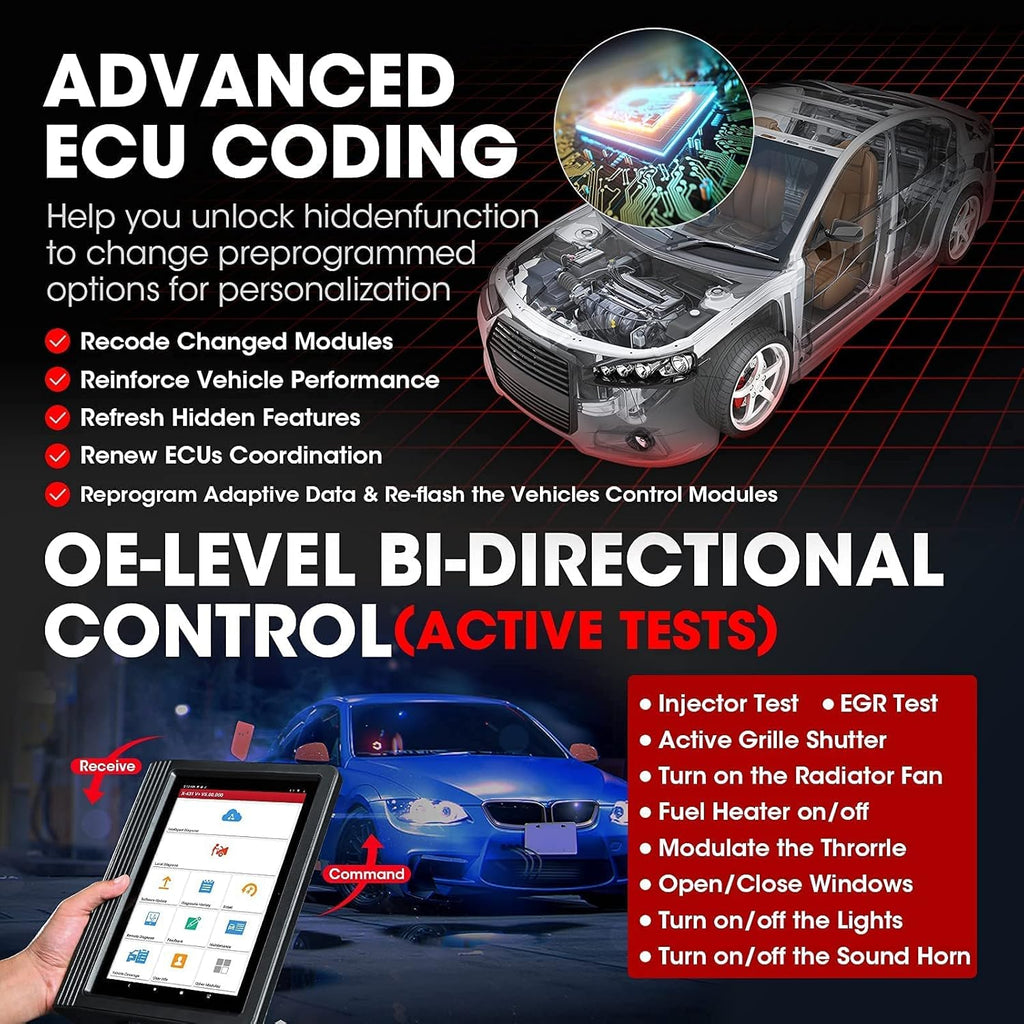 LAUNCH Scanner X431 V+ PRO4.0 Key Program,31+ Reset,ECU Online Coding,OE-Level All System Diagnostics, Bidirectional Scan Tool,AutoAuth for FCA SGW D69993