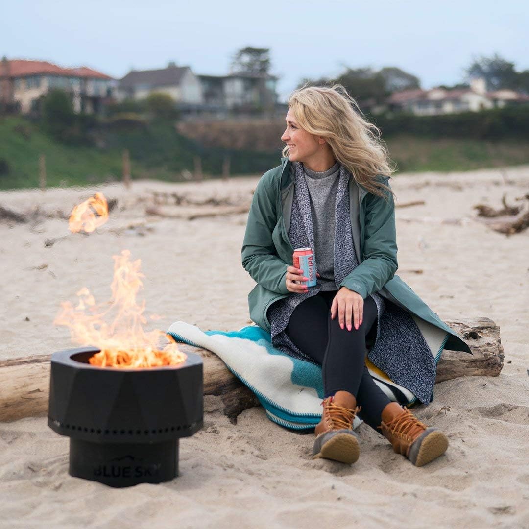 Portable Steel Smokeless Fire Pit with Carrying Bag E692996