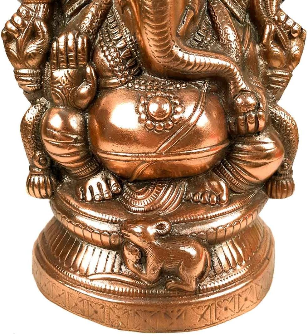 Lord Ganesha Statue Metal 15 Inch Bronze C84736