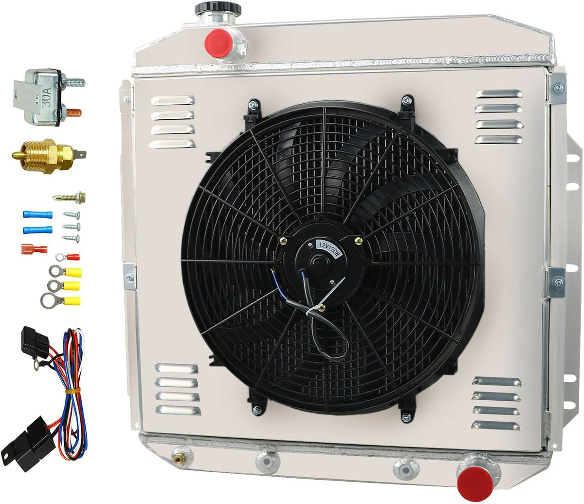 All Aluminum 4 Row Radiator with Shroud and Fan R601