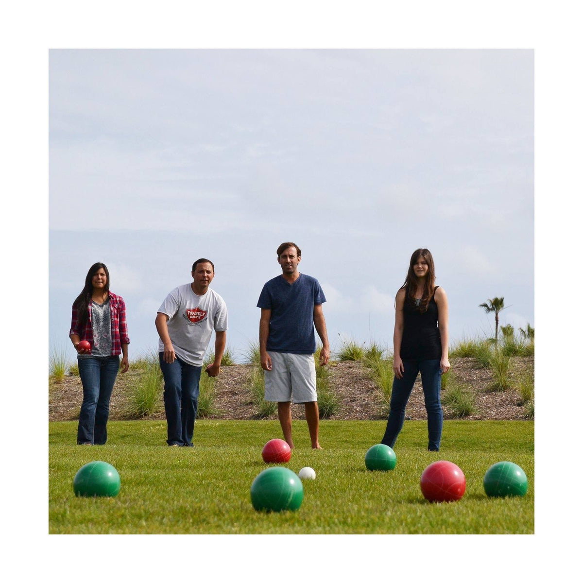 Bocce Set with 8 Balls, Pallino, Case, and Measuring Rope J243727