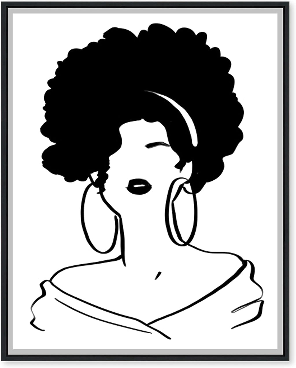 Black Framed Canvas Print X7691