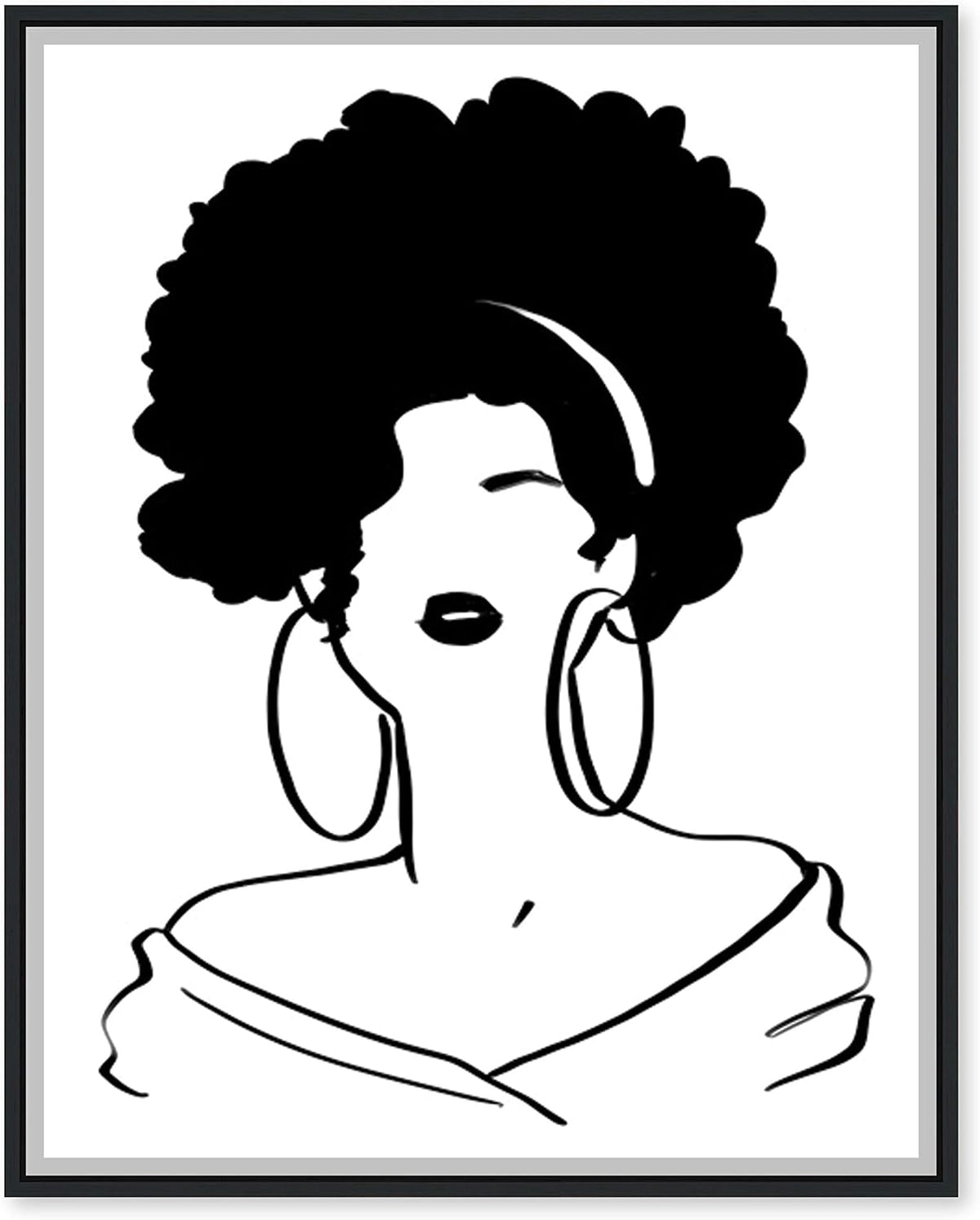 Black Framed Canvas Print X7691