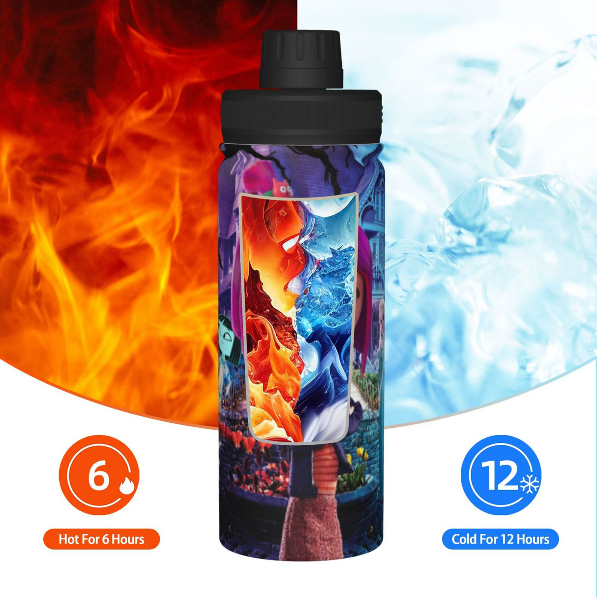 18OZ Insulated Stainless Steel Water Bottle Y465