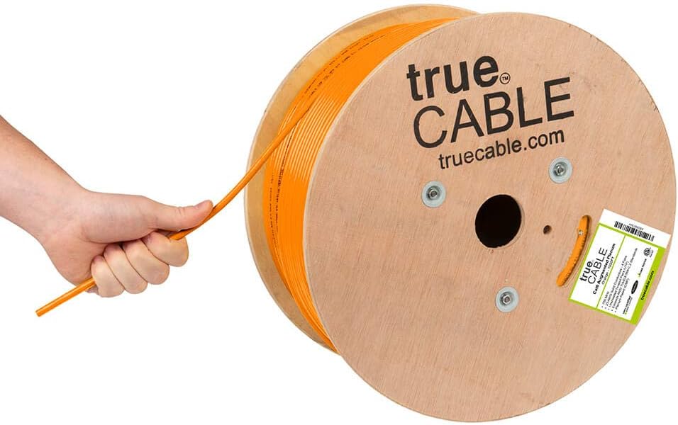 1000ft Blue 23AWG 4 Pair Solid Bare Copper Bulk Ethernet Cable G57607