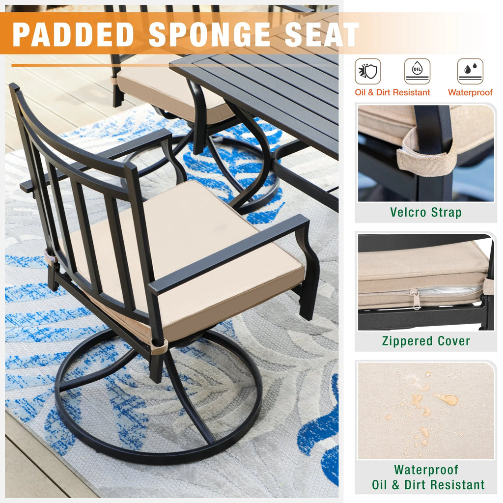 9 Piece Outdoor Metal Patio Dining Set S1400
