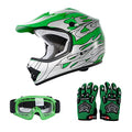 Red Spider Design Motorcycle Helmet with Goggles and Gloves Small F134217