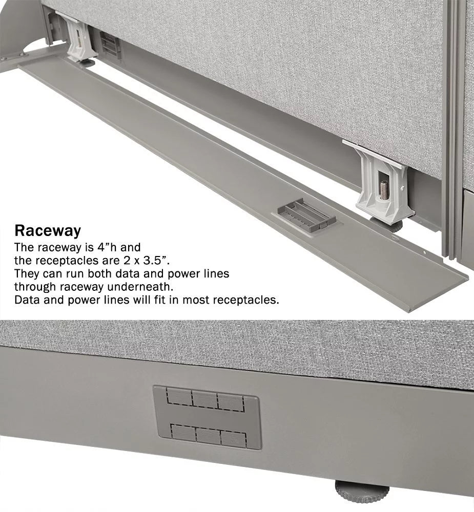 L-Shaped Freestanding Office Partition I449