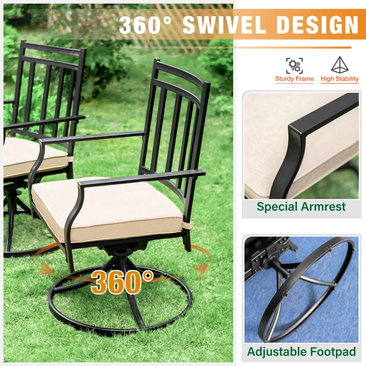 9 Piece Outdoor Metal Patio Dining Set S1400