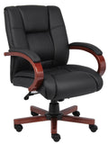Cherry Mid Back Executive Wood Chair M8559