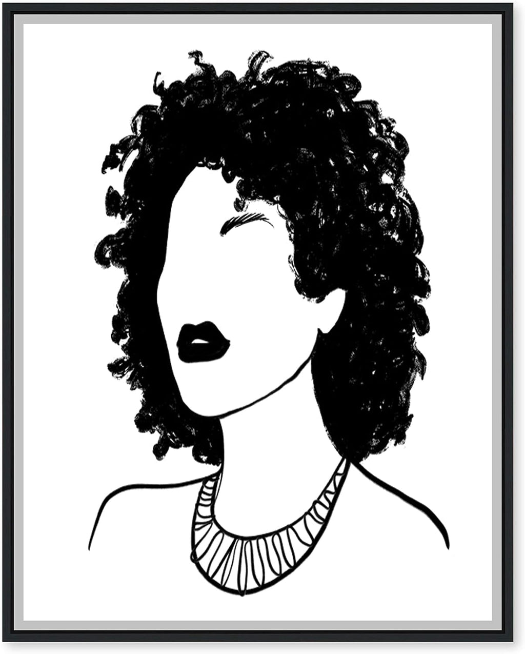 Black Framed Canvas Print X7691