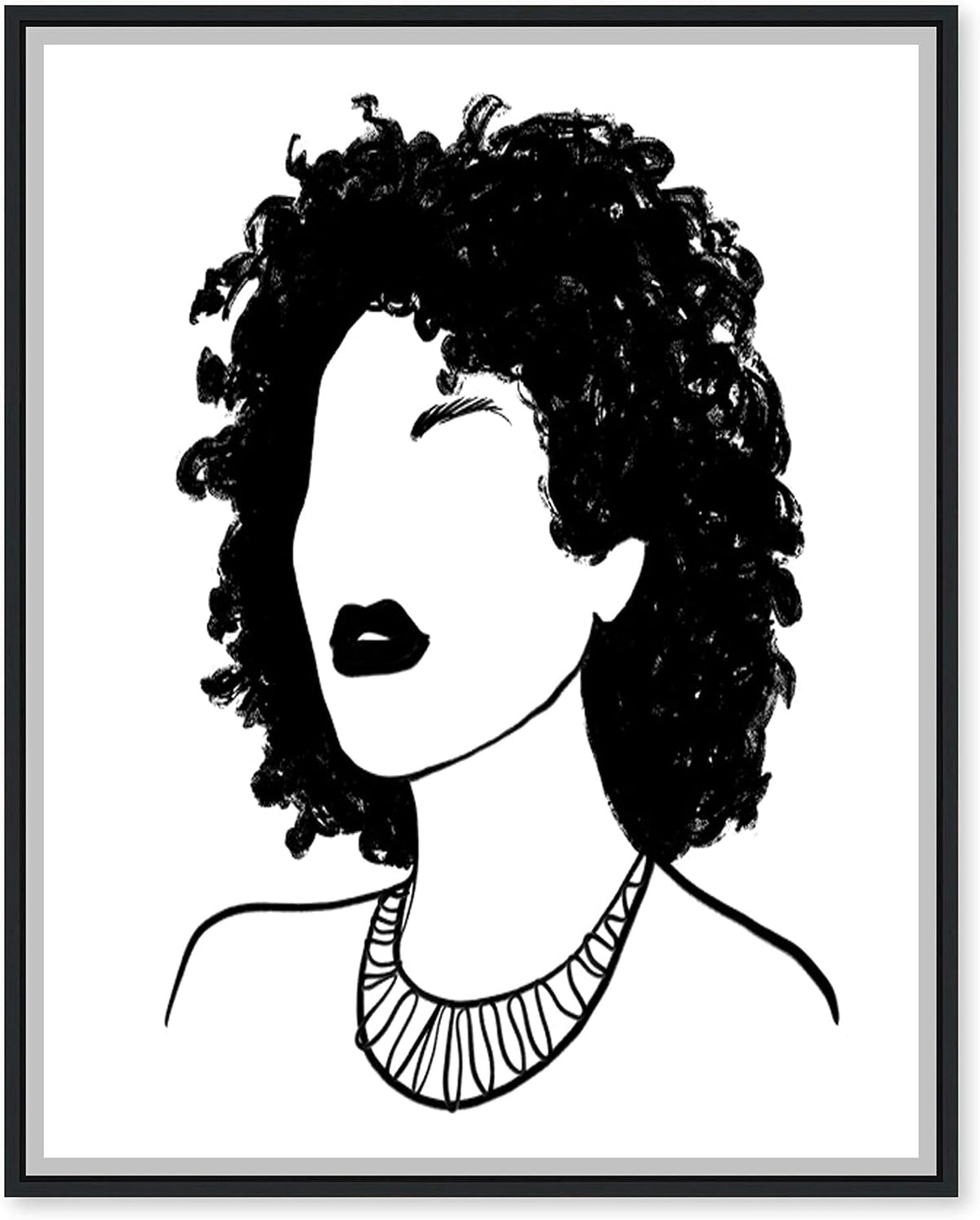 Black Framed Canvas Print X7691