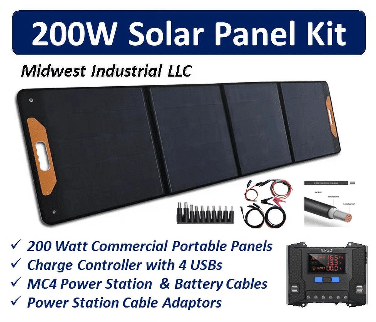 200 Watt Portable Solar Panel Kit I904