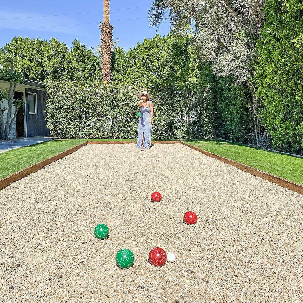 Bocce Set with 8 Balls, Pallino, Case, and Measuring Rope J243727
