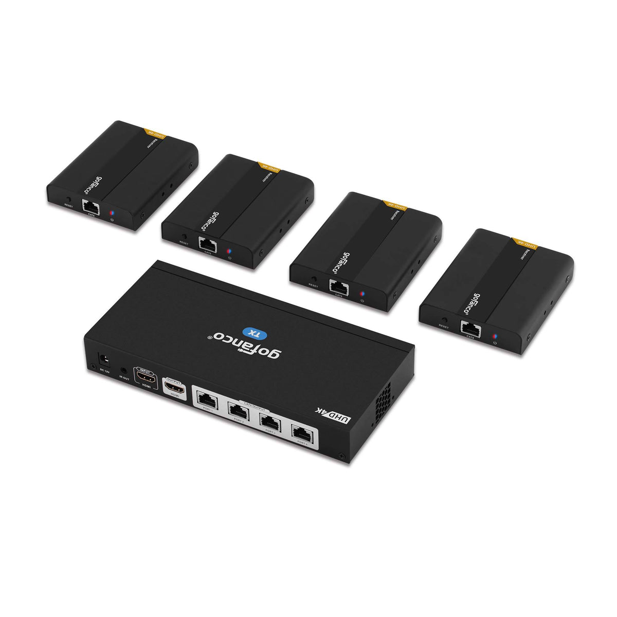 4-Port HDMI 2.0 Extender Splitter Over Cat6 G345