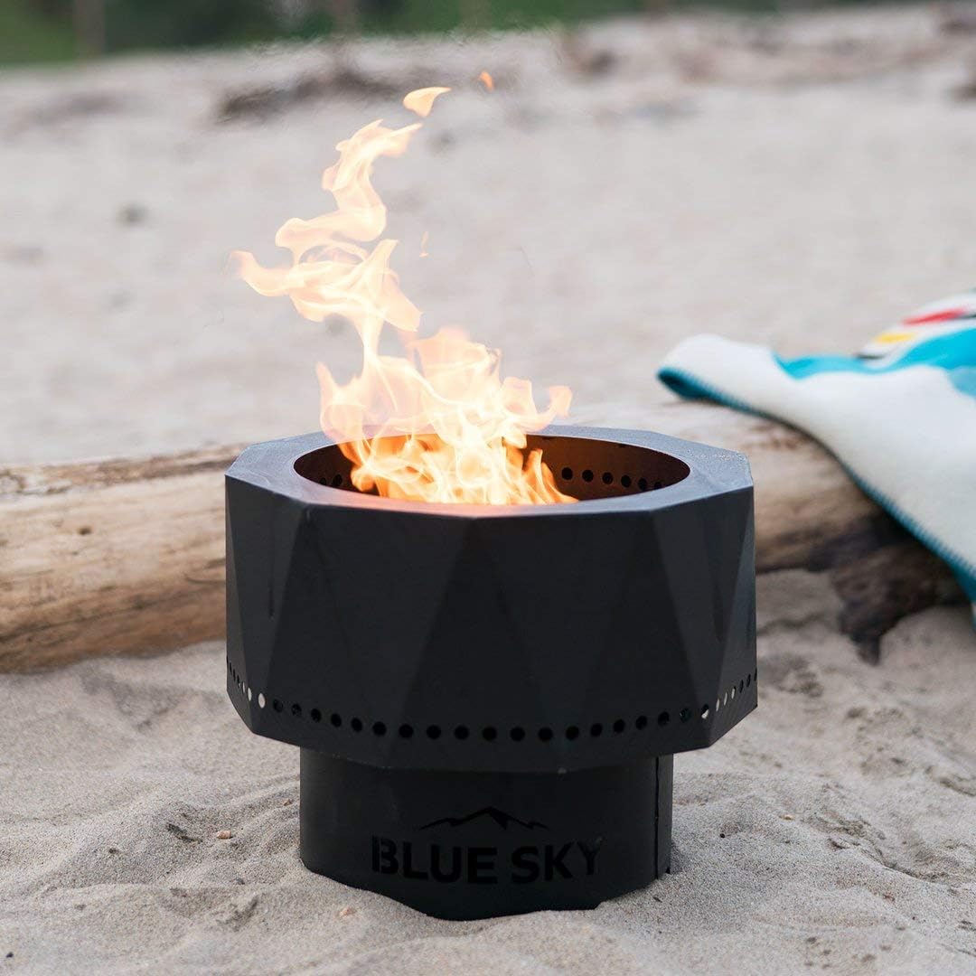 Portable Steel Smokeless Fire Pit with Carrying Bag E692996