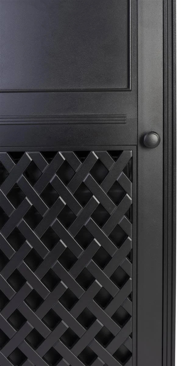17 Gal Cast Aluminum Black Trash Receptacle F547864