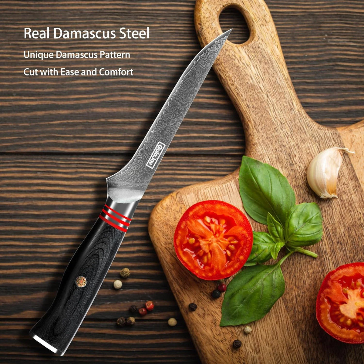 6 Inch Damascus Steel Boning Knife E37346