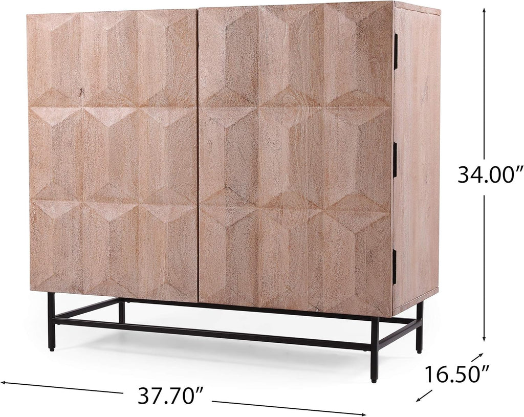 White Washed Black Cabinet R4361