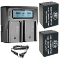 2 Pack NP-T125 Batteries and Dual Bay Battery Charger Z4918