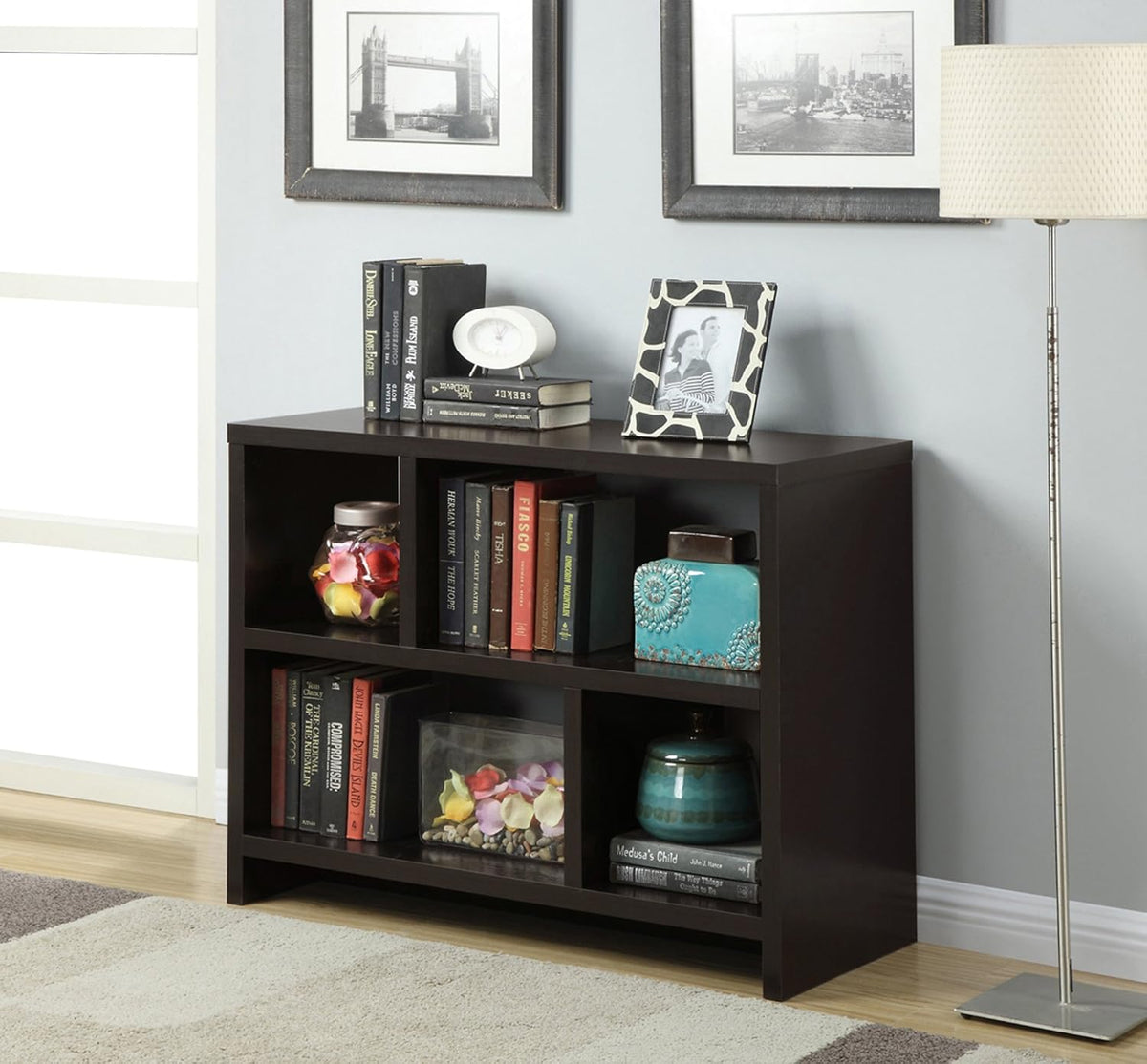 Espresso Console Bookcase M64357