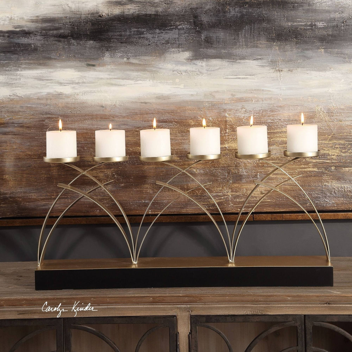 Antiqued Silver Candelabra T908653