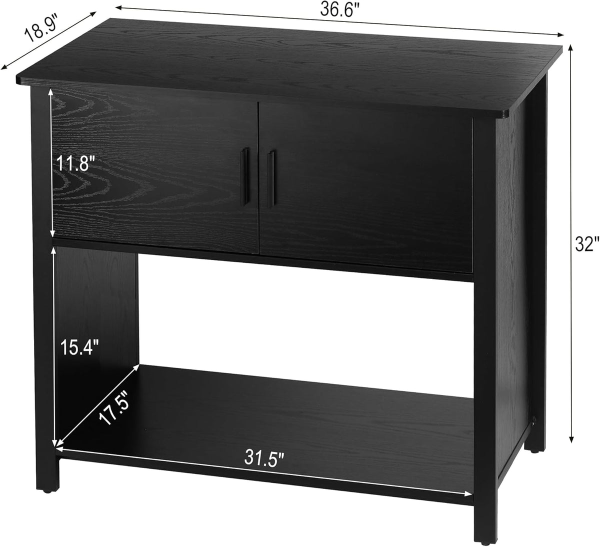 Aquarium Stand, 40-50 Gallon, Metal Frame, 18.9" D x 36.6" W x 32" H H5297