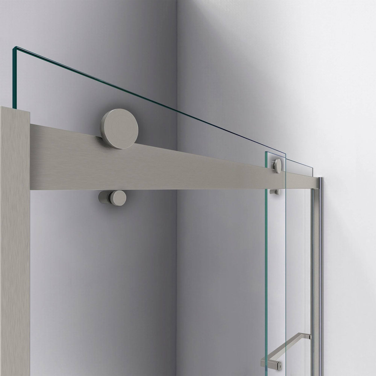 Semi-Frameless Bypass Shower Door in Chrome and Gray Glass I737