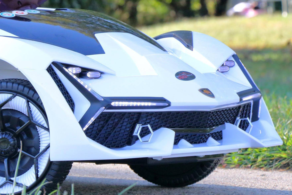 White 12V Kids Ride on Car with Remote B330006