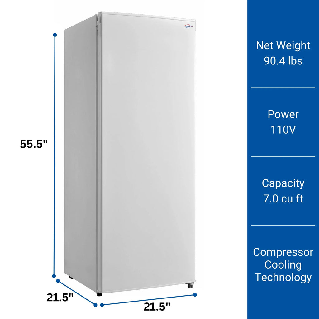 White 7.0 cu ft Upright Freezer E41122
