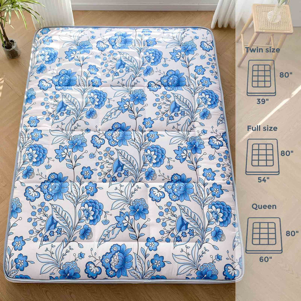 6 Extra Thick Foldable Japanese Floor Mattress, Black, Twin I1968