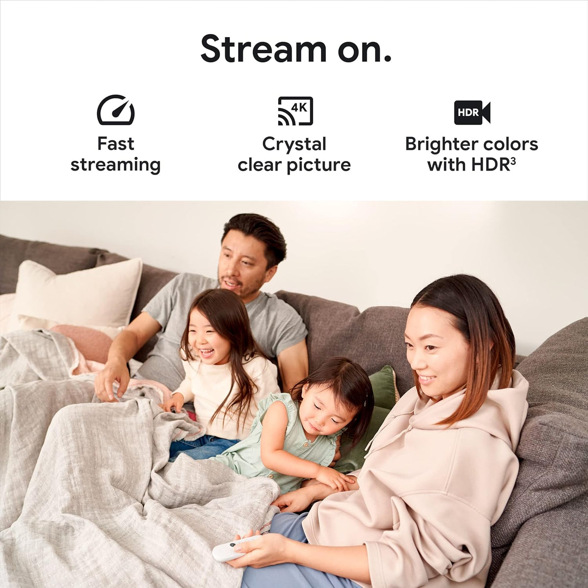 Chromecast with Google TV 4K Streaming Stick Snow C346357