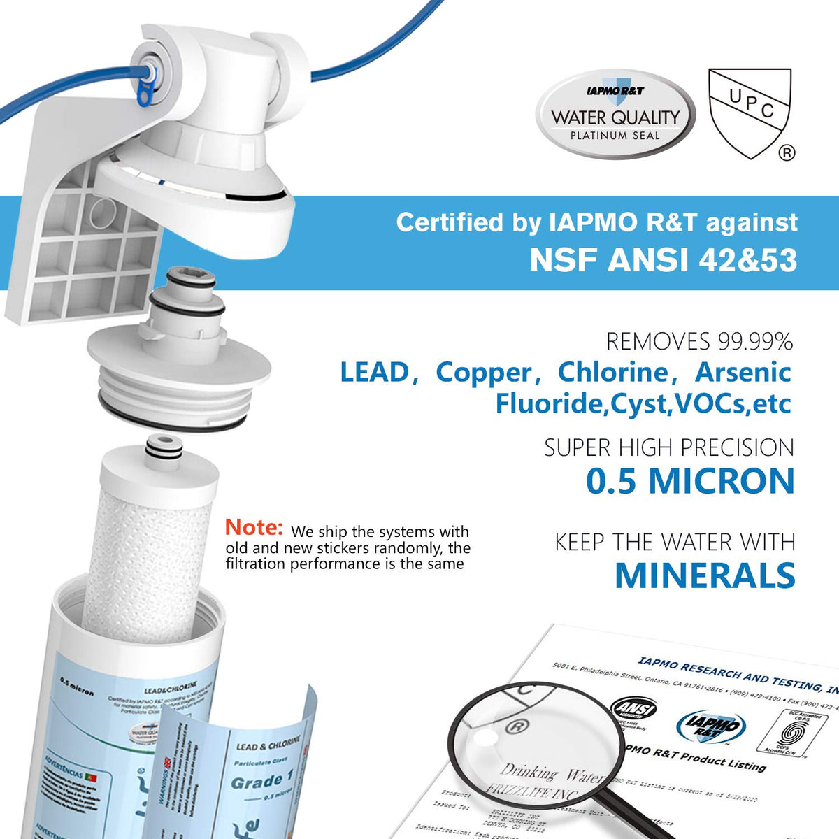 Under Sink Water Filter with Dedicated Faucet W8643