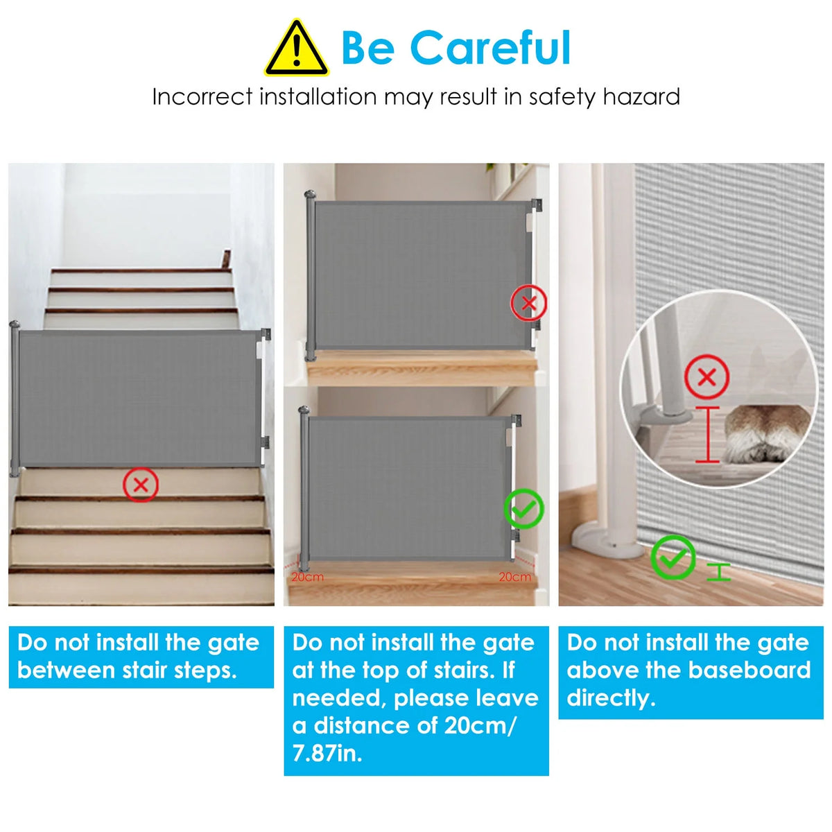 Extra Wide Retractable Baby Gate 118" x 33" J906590
