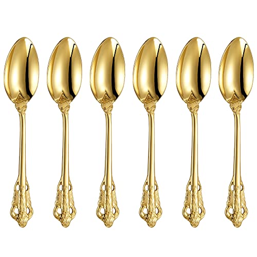 6 Pieces 5.1-Inch Stainless Steel Espresso Spoons Set A8103