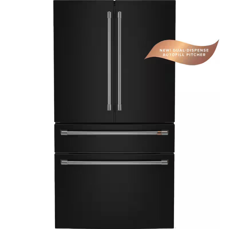 28.7 cu. ft. Smart Four Door French Door Refrigerator in Matte Black Q62194