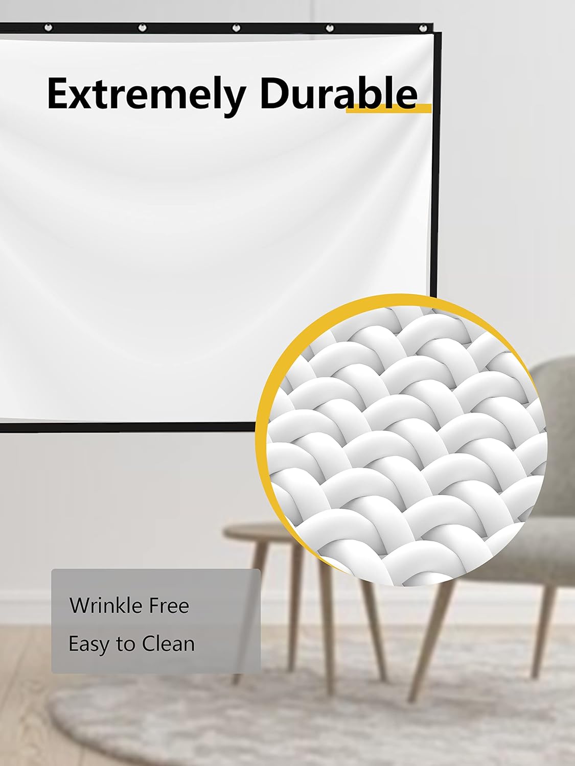 100 Inch 16:9 Portable Projector Screen with Stand and Carry Bag R790