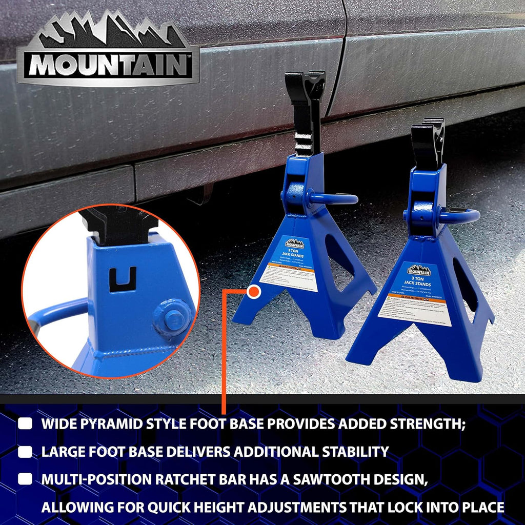 3 Ton Steel Jack Stands Pair K381604