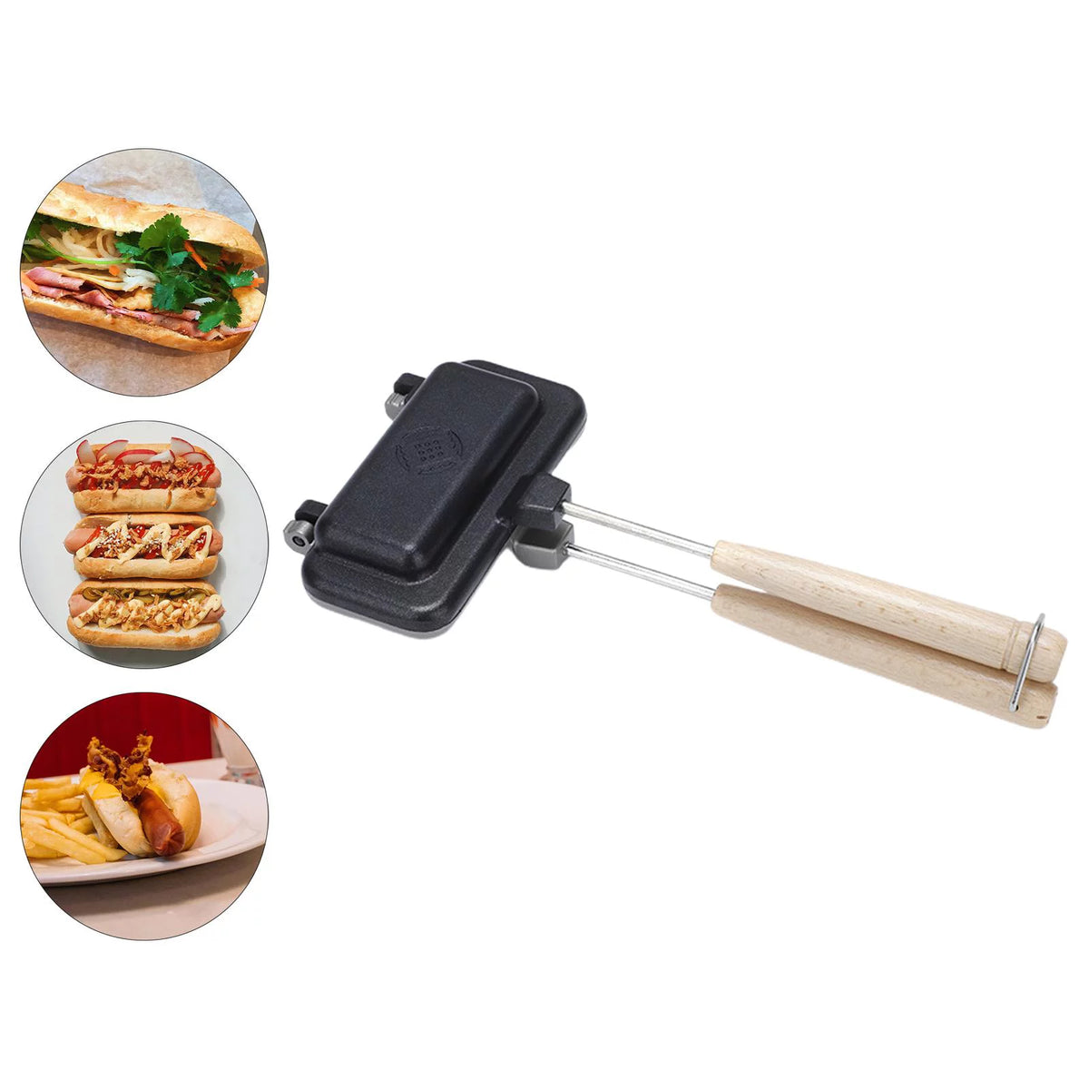 Non-Stick Cast Iron Sandwich Pan Pie Maker D29918