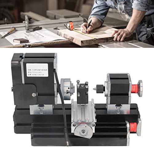 12VDC 60W 12000RPM Micro Lathe Machine with Drill Chuck Y89982