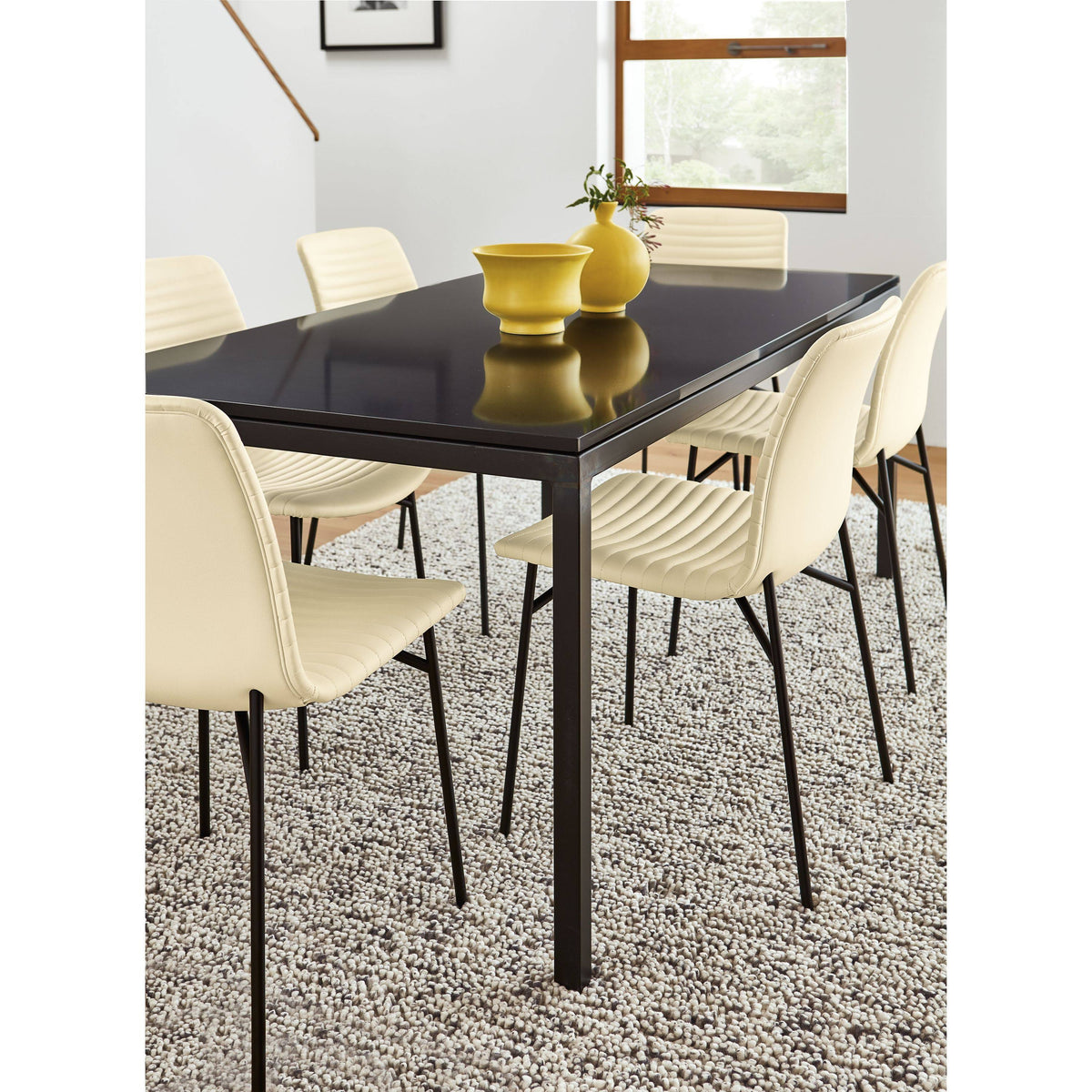 Modern Cato Side Chair in Grey with Chrome Frame H66459