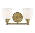 2 Light Warm Brass Bath Light S653397
