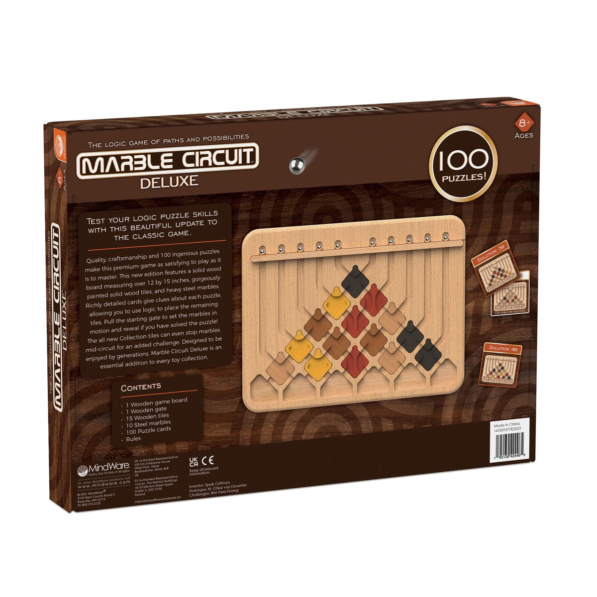 Marble Circuit Deluxe Game - 100 Puzzles - Logic Game D967