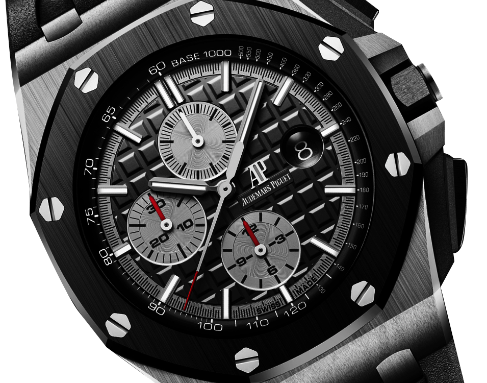 Black Dial Chronograph 44mm R558730